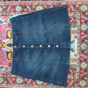 Button Down Jean Skirt